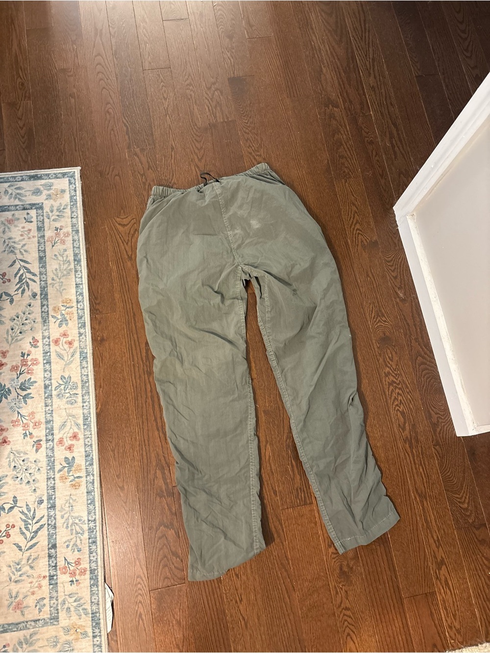 Women’s Olive Green Cargo Jogger Pants with Drawstring Waist - Picture 6 of 6